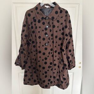 UbU Polka Dot Brown Trench Coat